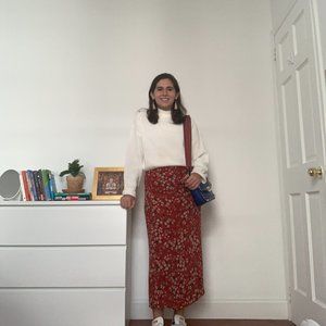 Zara Midi Floral Skirt